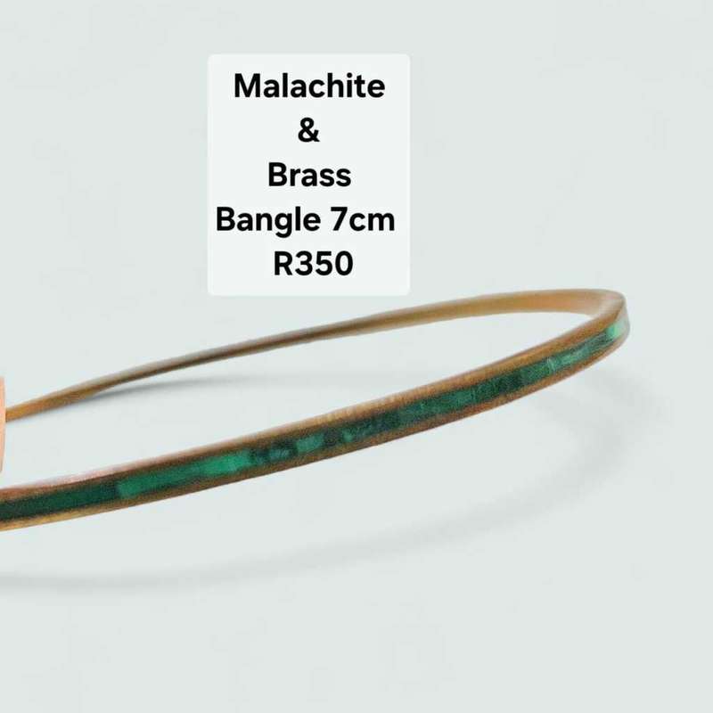 Malachite & Brass  Bangle