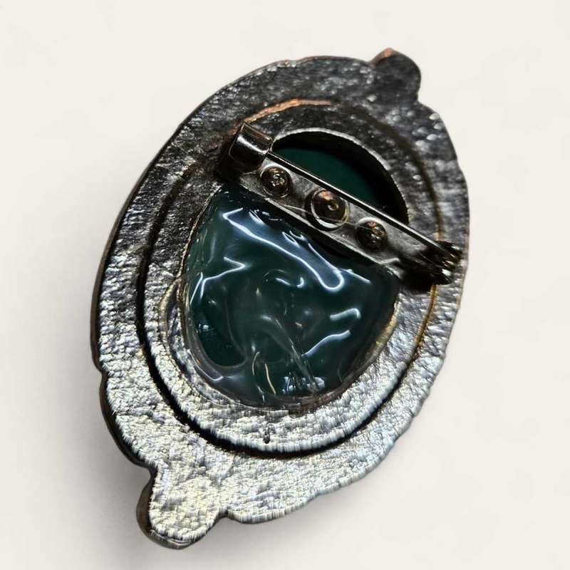 Malachite Brooch
