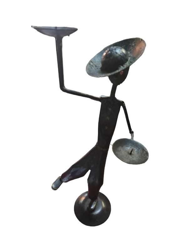 Rustic Metal Candle Holder