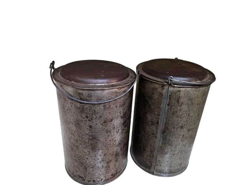 Antique Lunch Lidded Box Tins