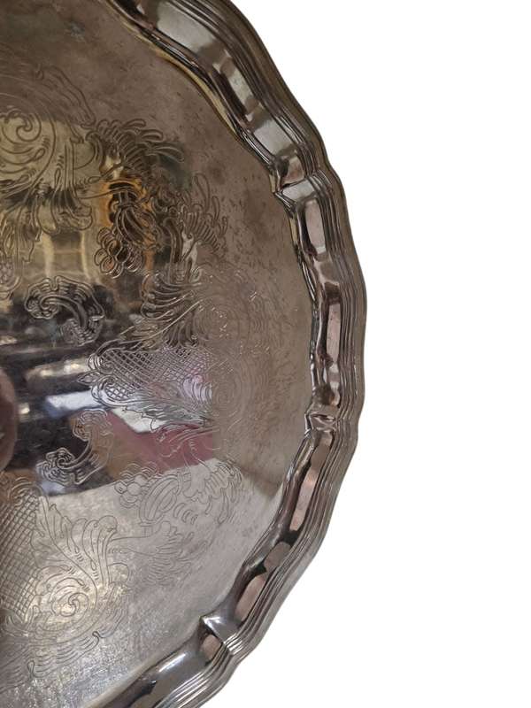 Silver plated serving tray