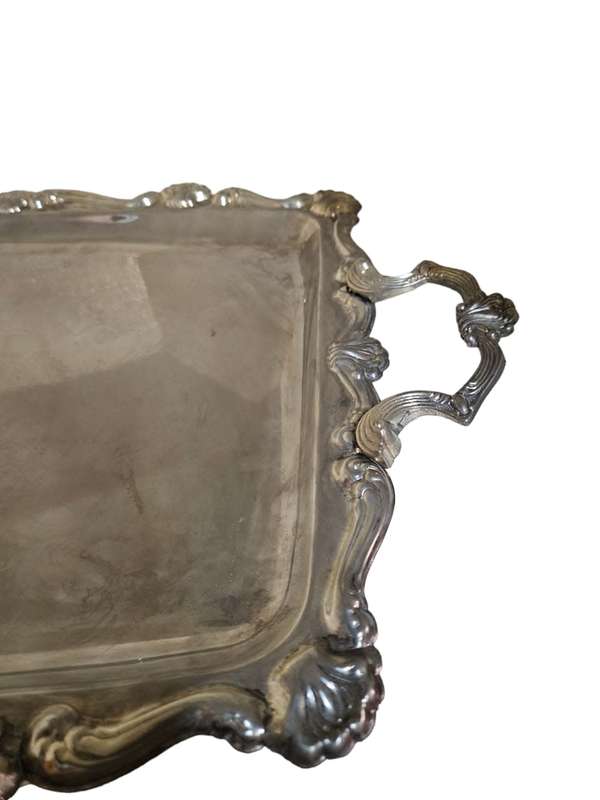 Golden Crown Silver plated serving Tray