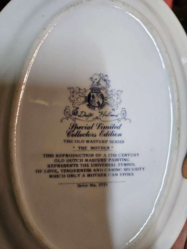 Delft Holland Limited Edition Oval Plate Old Masters Series