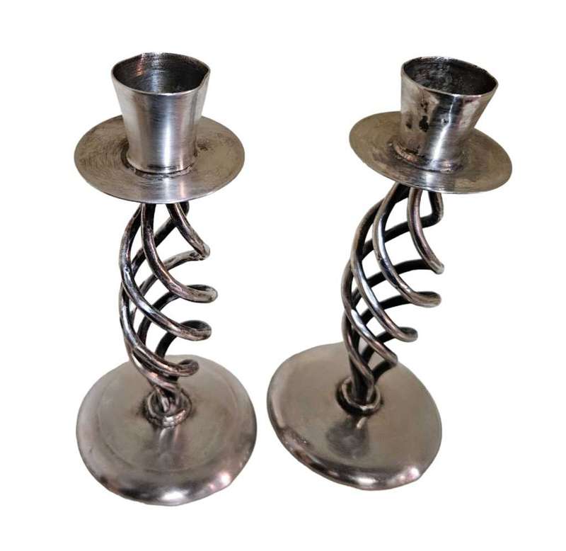 Vintage silver plated candlestick holders
