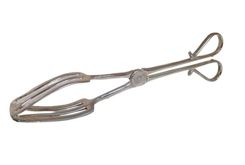 Silver Plated scissor grip cake serving tongs