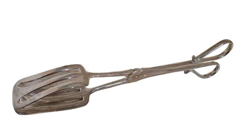 Silver Plated scissor grip cake serving tongs