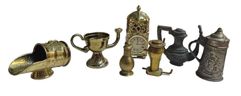 Collection of Brass & Metal Printers Tray Items