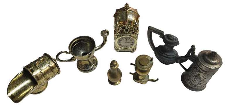 Collection of Brass & Metal Printers Tray Items