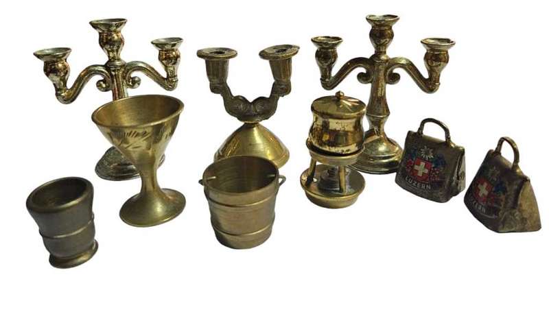 Collection of Brass & Metal  Printers Tray Items