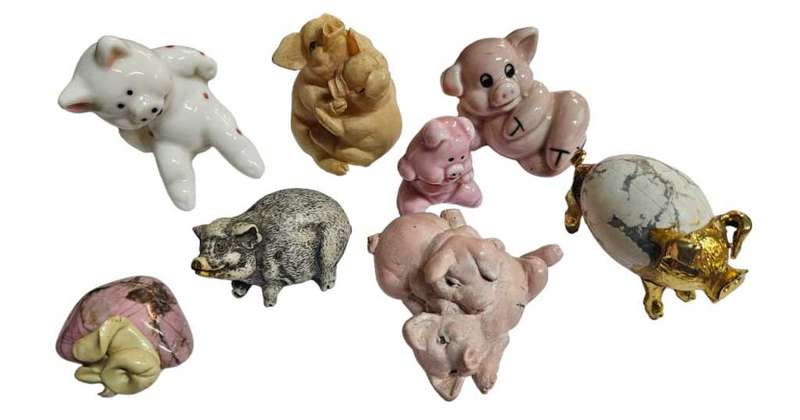 Collection of Porcelain & Ceramic Printers Tray Pigs