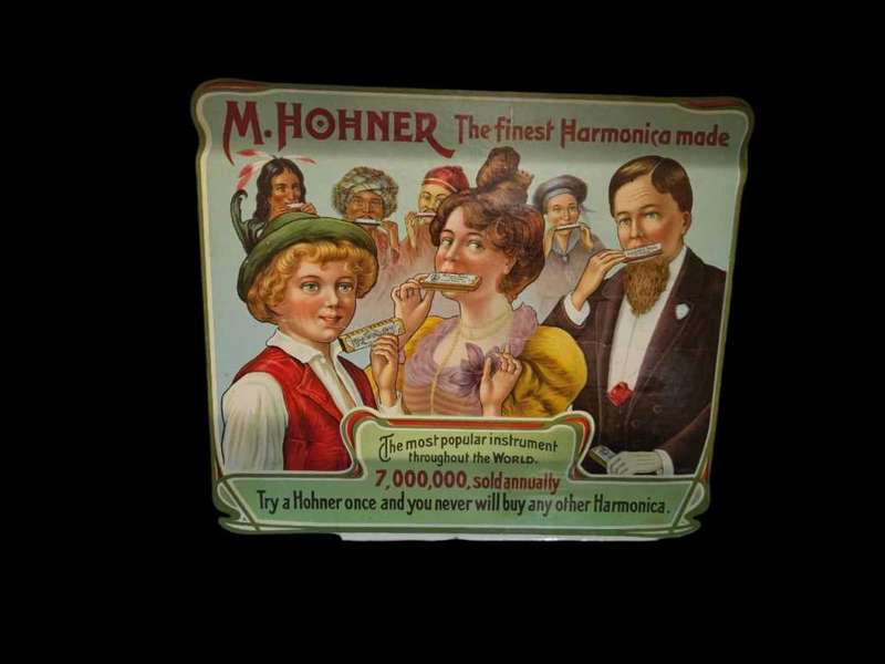 Antique M. Hohner Harmonicas shop Display
