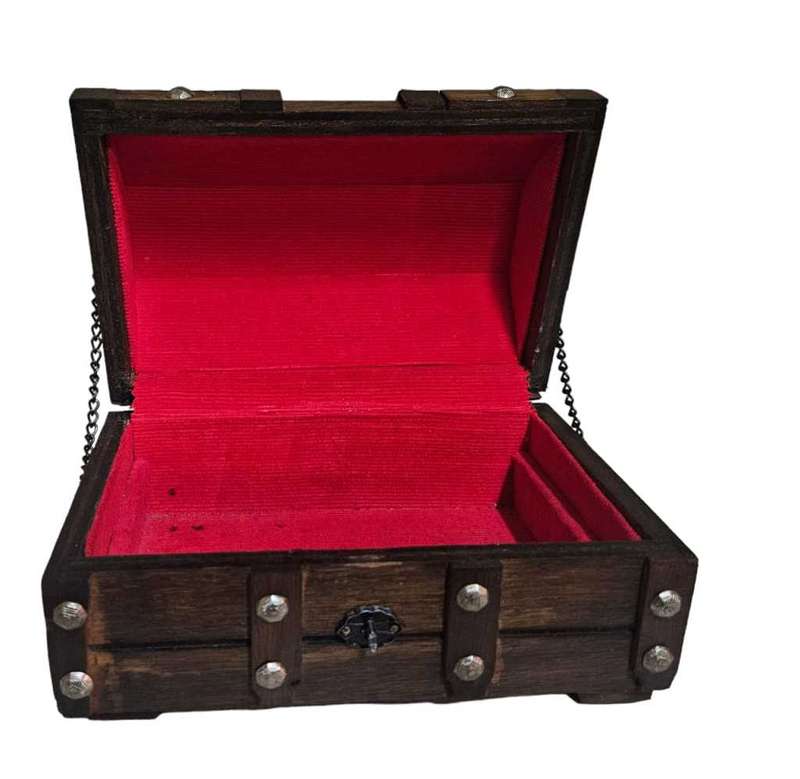 Vintage Wood Jewelry Treasure Box