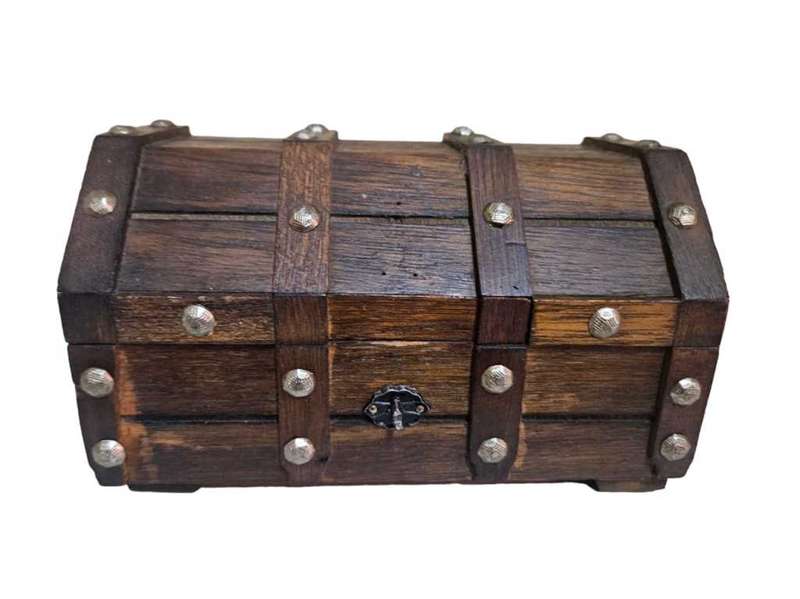 Vintage Wood Jewelry Treasure Box