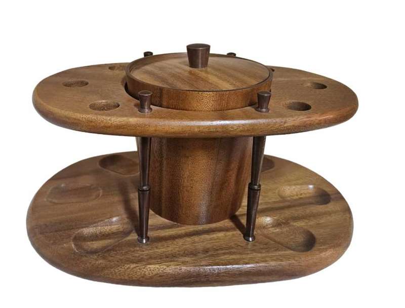 Monkey Wood Pipe Holder