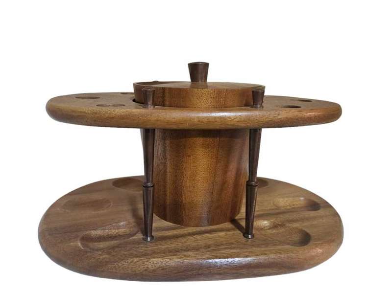 Monkey Wood Pipe Holder