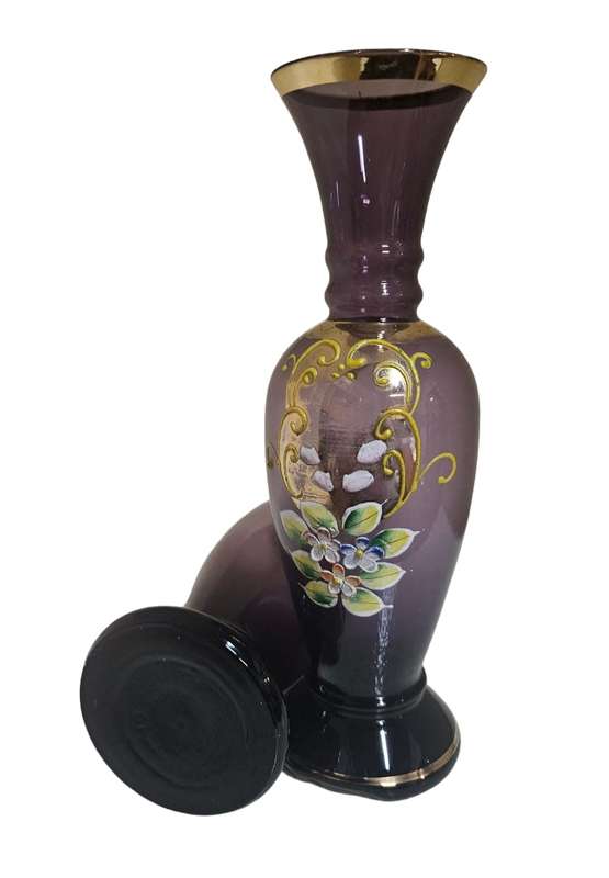 Pair of purple amethyst glass vases