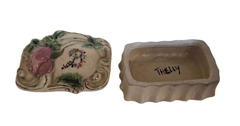 Vintage Porcelain Trinket Jewelry Box