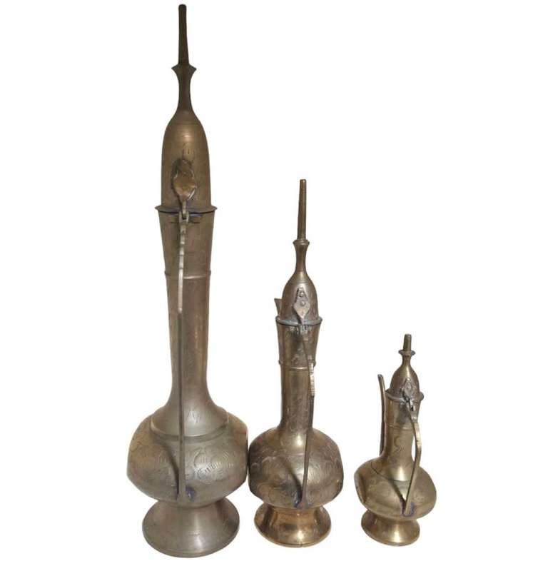 Vintage Hand Crafted Brass Aftaba