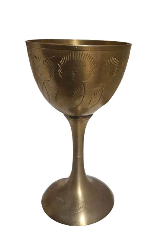 Vintage Set of 6 Brass Goblets