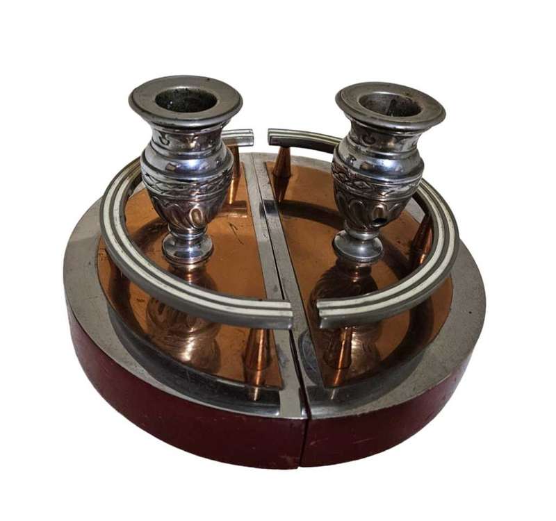 Art Deco Book Ends Candle Sticks Holders
