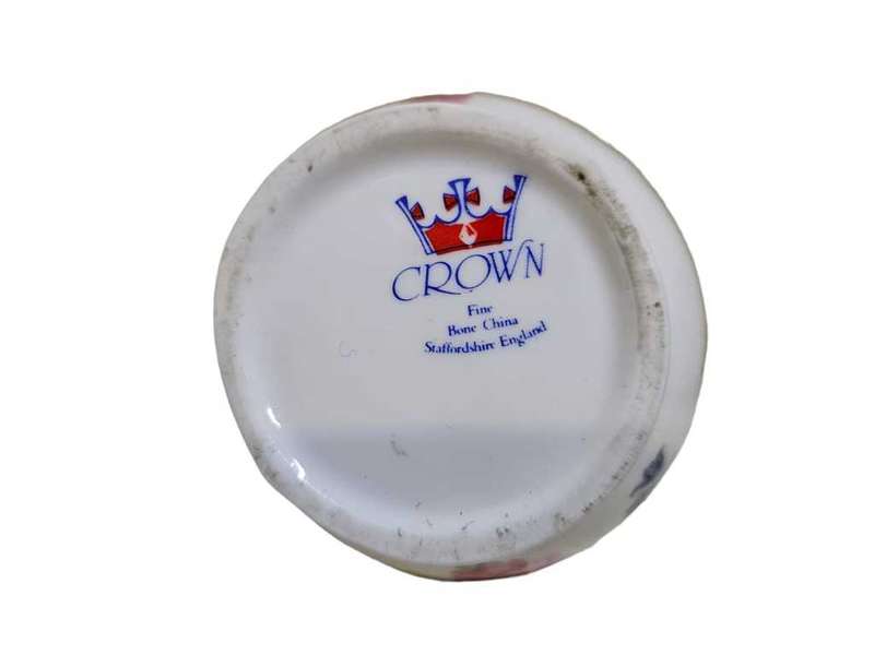 Crown fine china floral vase