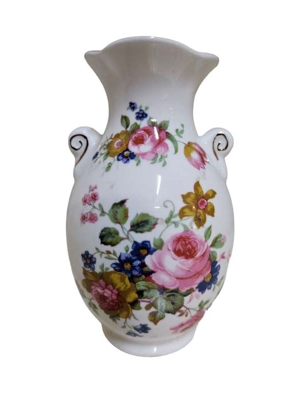 Crown fine china floral vase
