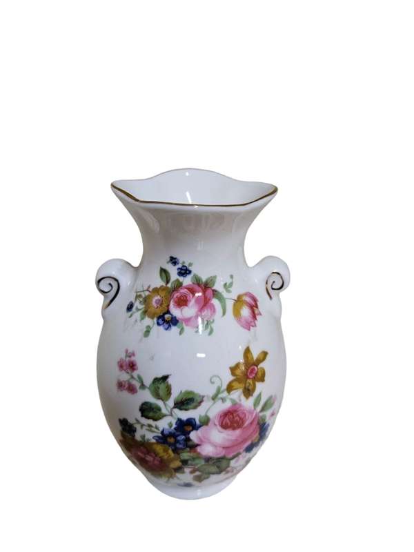 Crown fine china floral vase