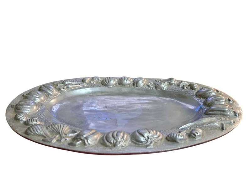 Large Heavy Pewter Platter