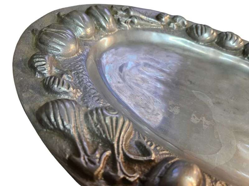 Large Heavy Pewter Platter