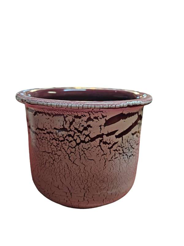 Cream & Maroon Planter