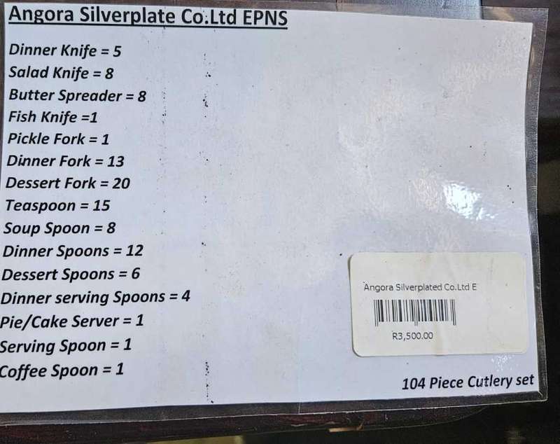 104 PC Angora Plate Cutlery set