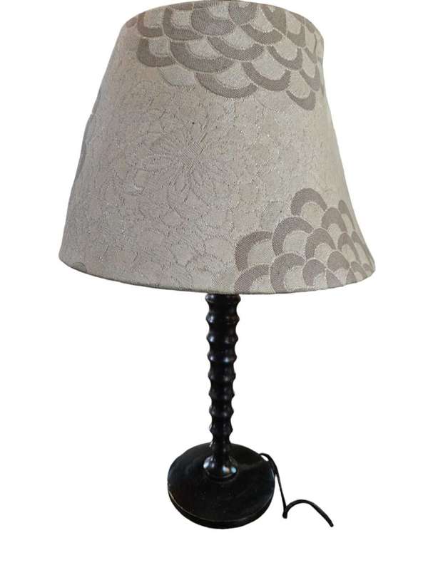 Crafted Turned Wooden Table Lamp, the perfect addition to any home or office space