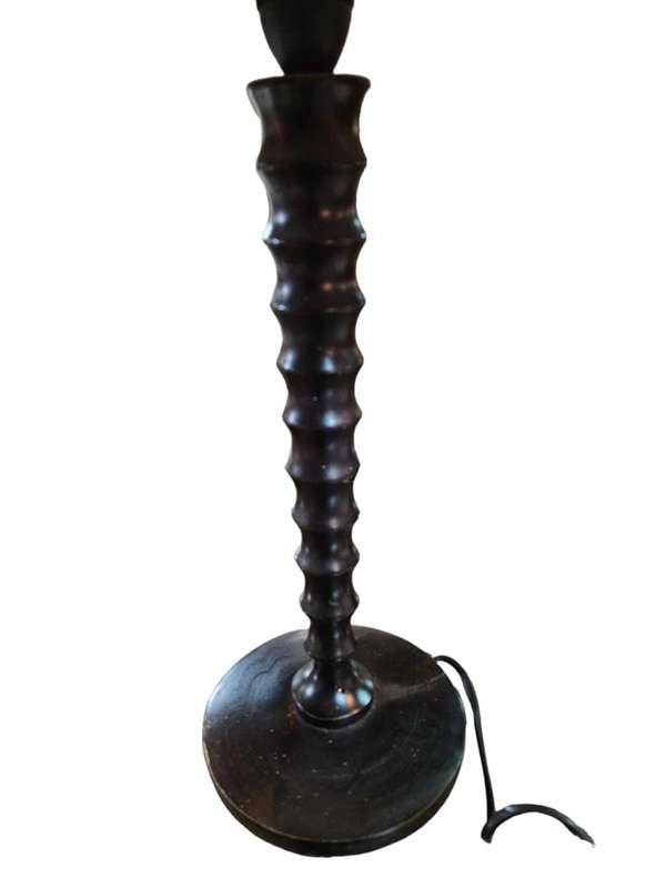 Crafted Turned Wooden Table Lamp, the perfect addition to any home or office space