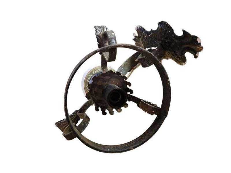 Antique Illuminate your space with a touch of rustic elegance with our wooden and metal wall scone
