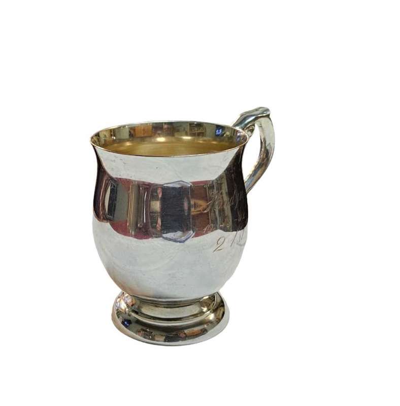 Silver plated beer mug