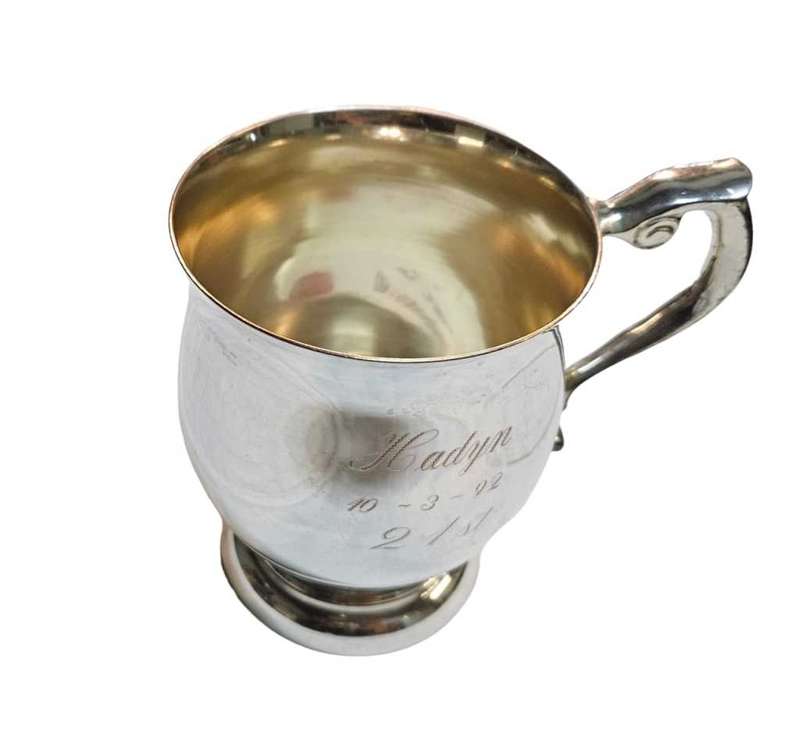 Silver plated beer mug