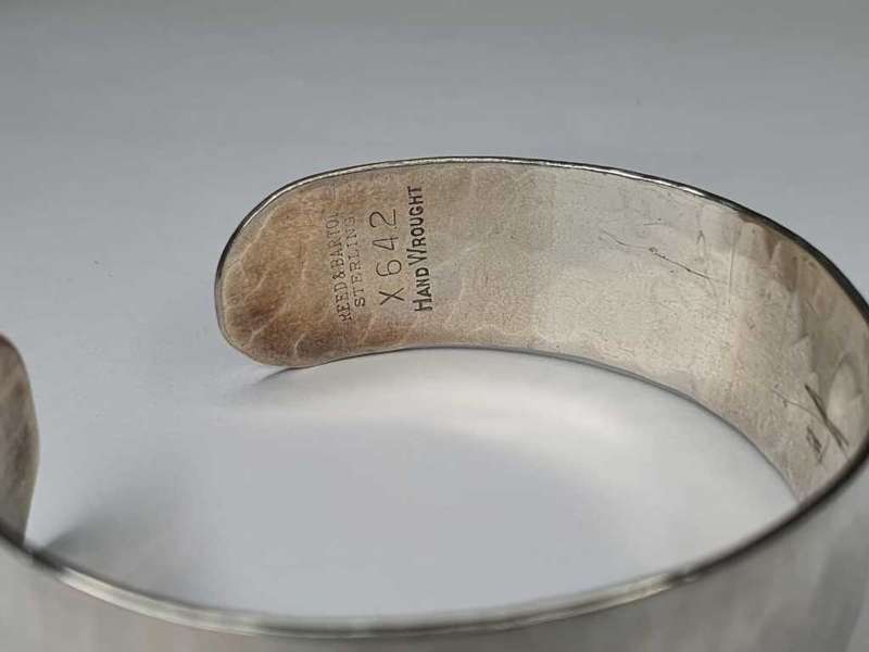 Antique Read & Borton +/- 1930 Sterling Silver hand Wrought Bangle