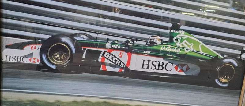 Becks Racing Club Print behind glass