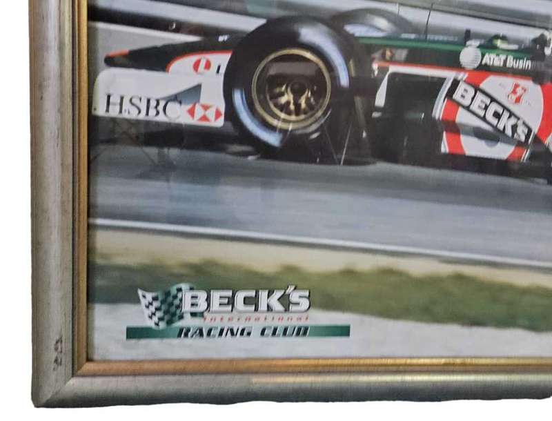 Becks Racing Club Print behind glass