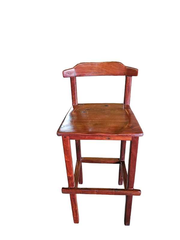 Enhance your home bar with this exquisite Set of 4 Rhodesian Teak Bar Chairs