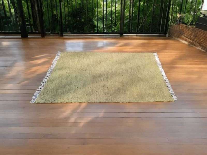 Vintage Light Green/Lime Wool Carpet