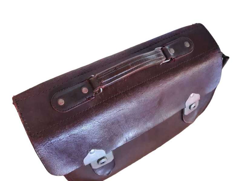Old School Leather Briefcase