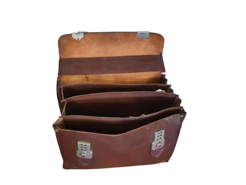 Old School Leather Briefcase