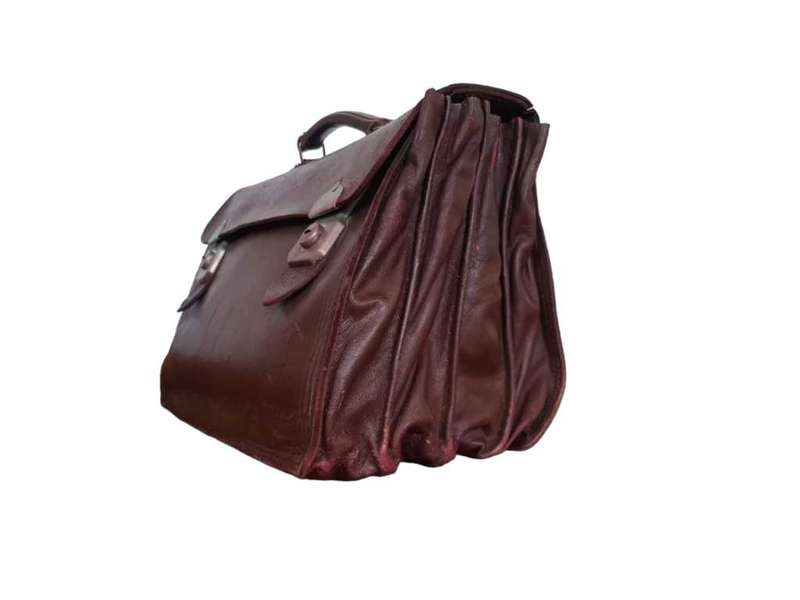 Old School Leather Briefcase