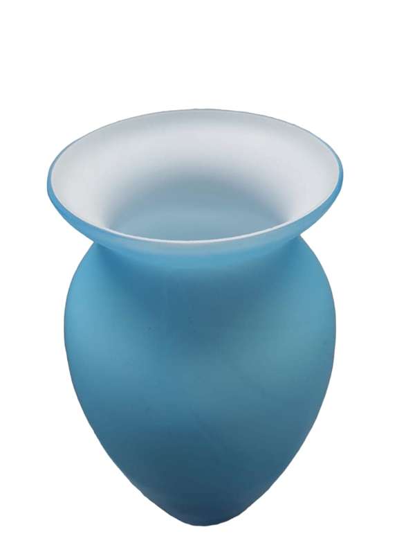 Decorative blue flower vase, measuring 15x8x8cm