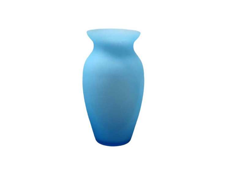 Decorative blue flower vase, measuring 15x8x8cm