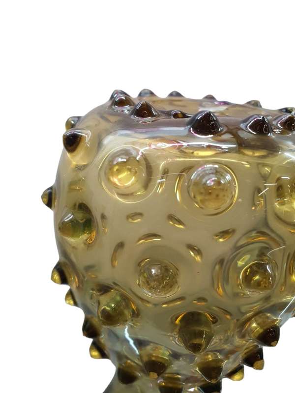 Pilgrim Amber Hobnail Vase