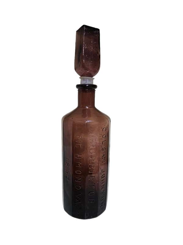 Vintage Indian Vegetables Jaundice Bitters Glass Bottle