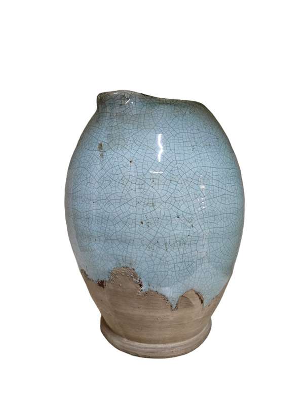 Large crackle glaze jug