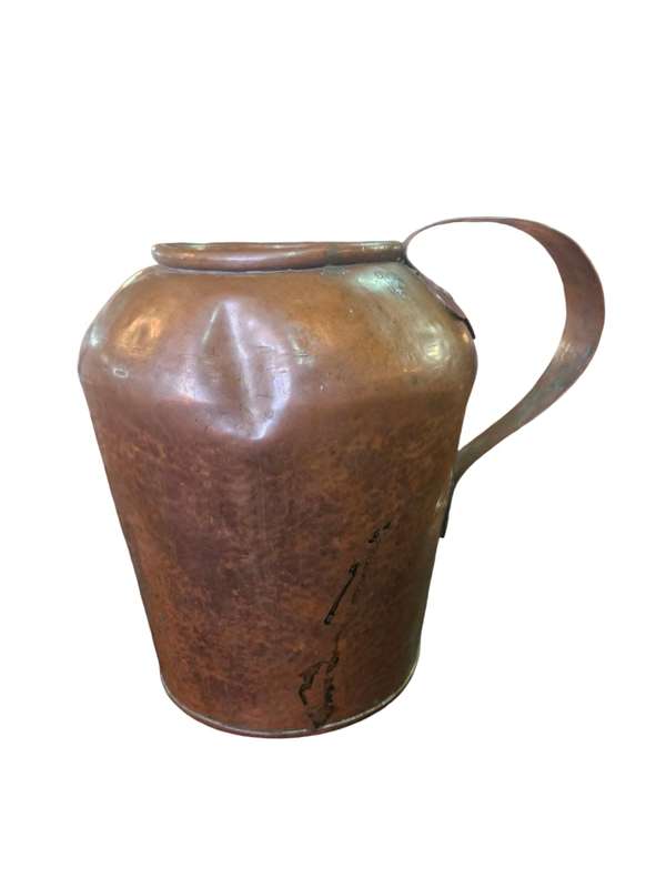 Antique heavy copper jug